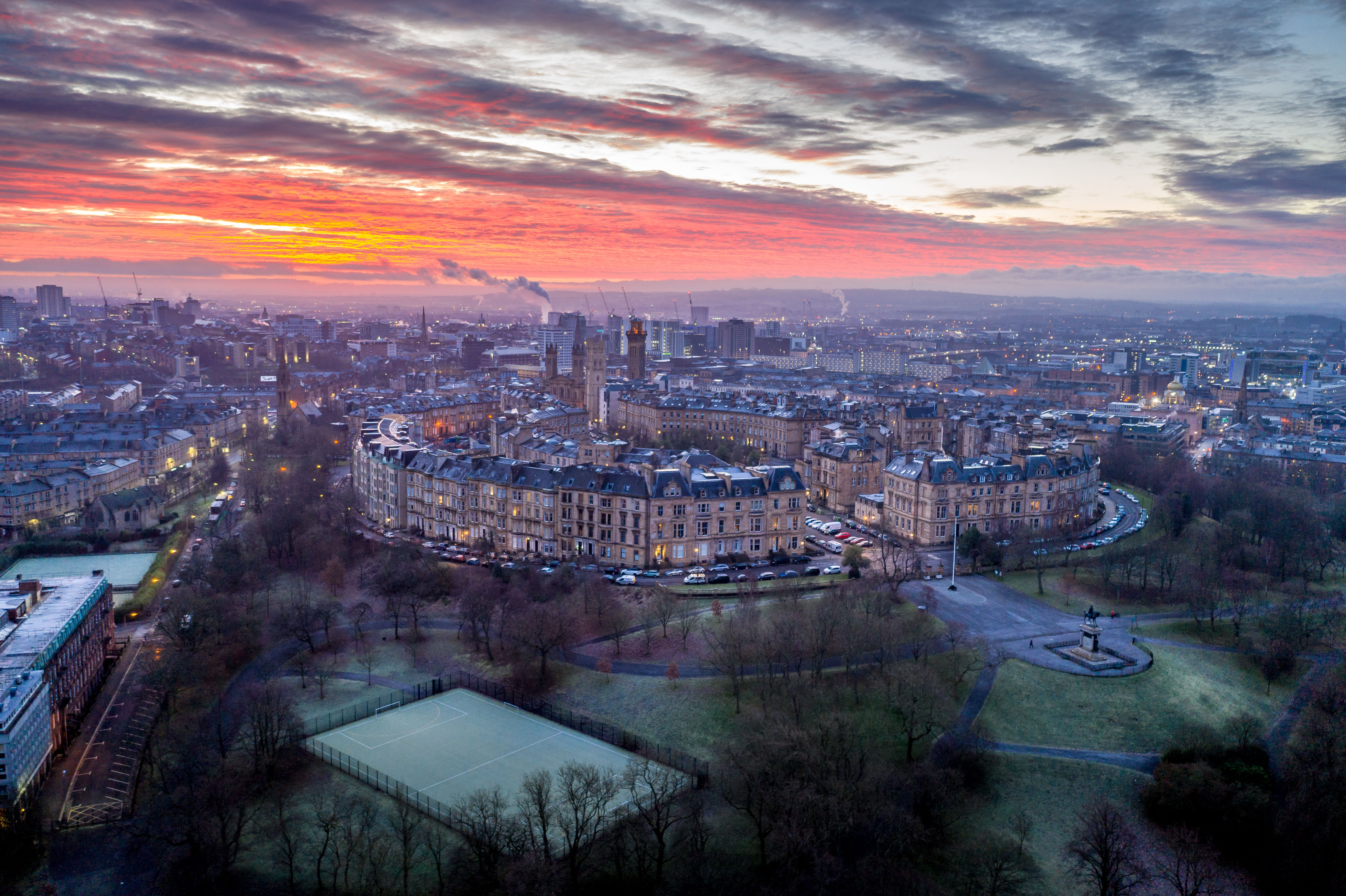 Park Circus Red Sunrise