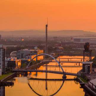 River Clyde Sunset by Drone