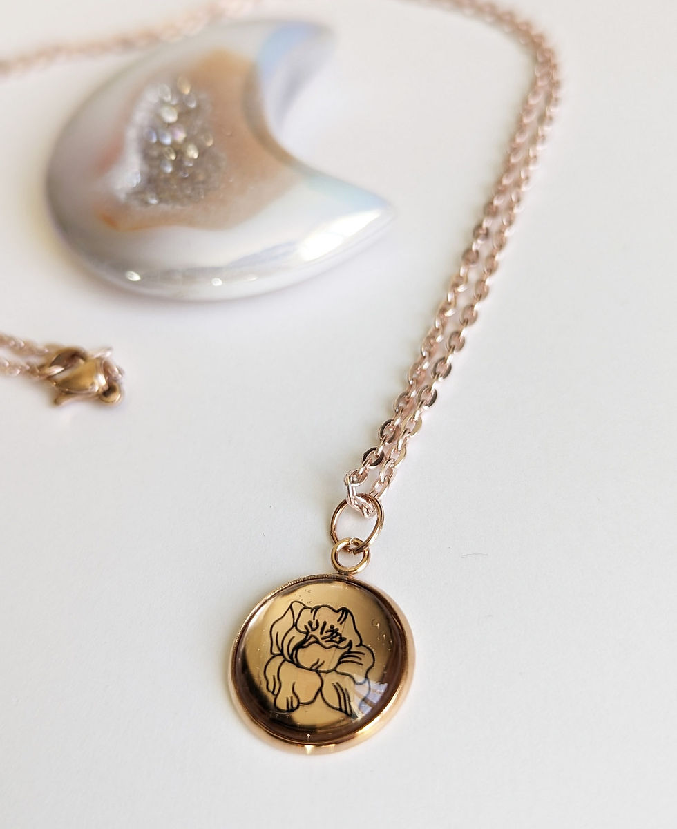 flower line necklace