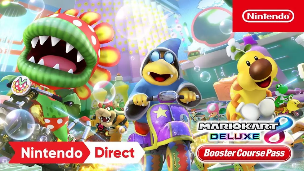 , nel gioco trovi anche piloti nuovi e familiari come Re Boo, Tartosso e Bowser Junior. E ci saranno persino gli Inkling di Splatoon!