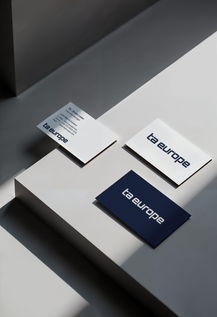 TA Europe, CI Design – Business Cards by studio.kalff, Munich, Style: Embossed Print