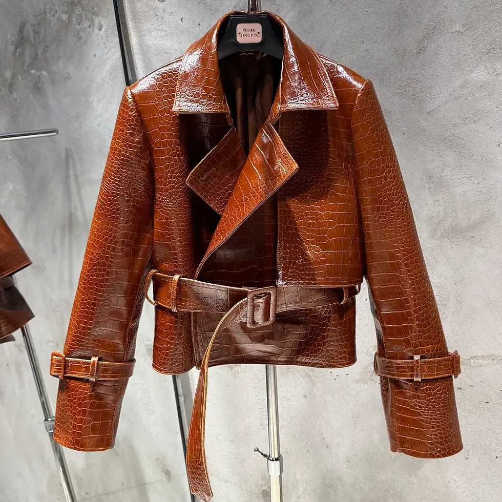 Thumbnail: #S Women Suede Leather Jacket Ladies Casual Fashion Jacket 2025 New Coming