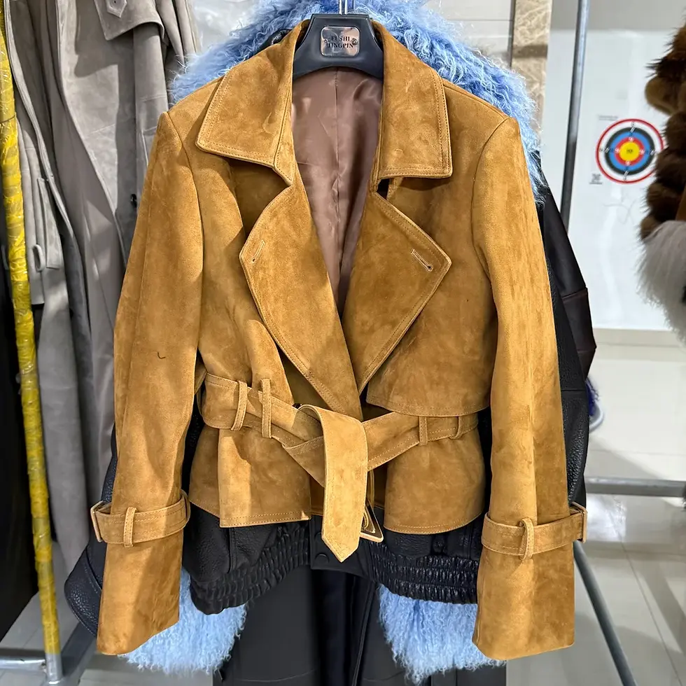 Thumbnail: #S Women Suede Leather Jacket Ladies Casual Fashion Jacket 2025 New Coming