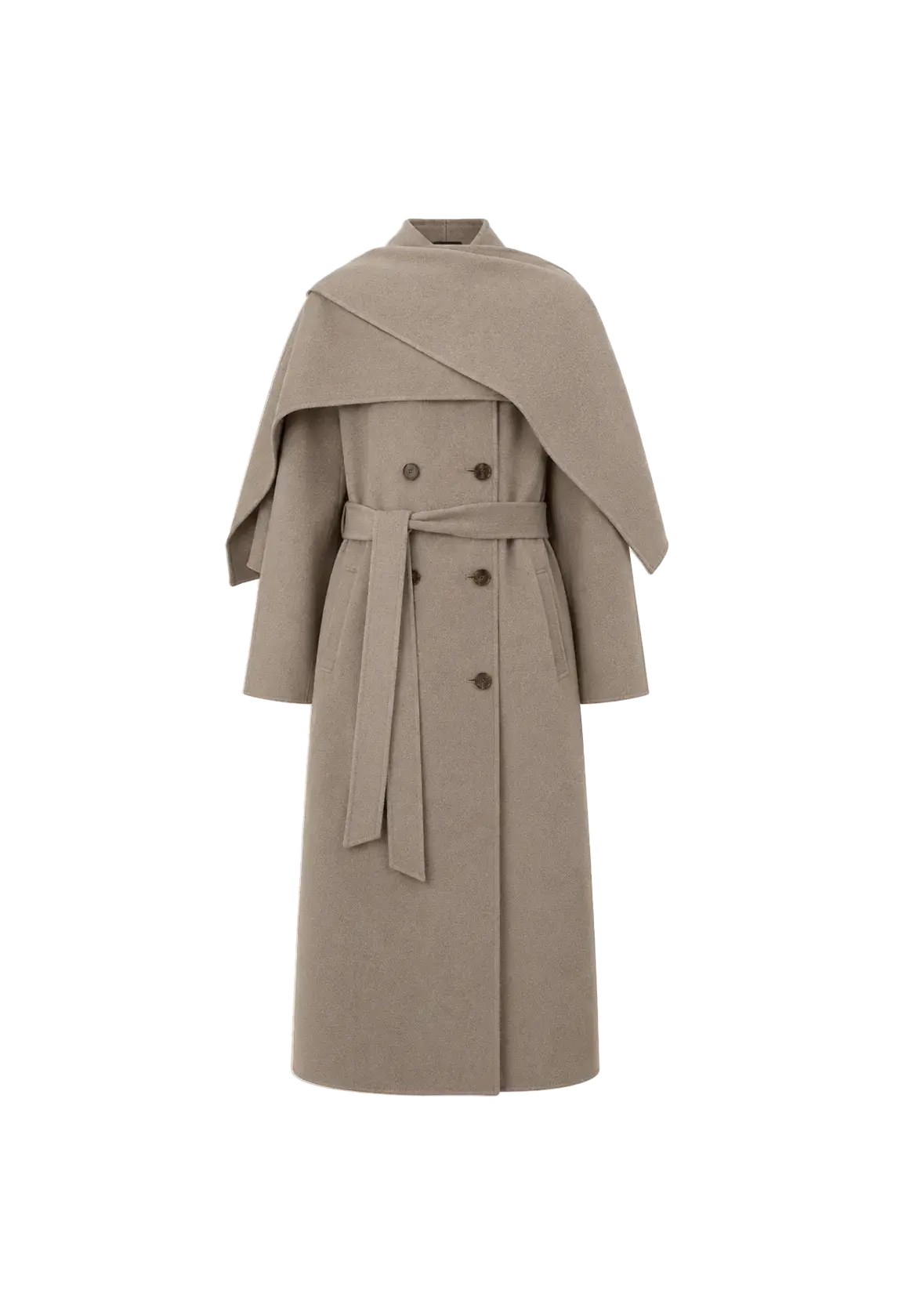 The Sovereign Detachable Scarf Woolen Coat