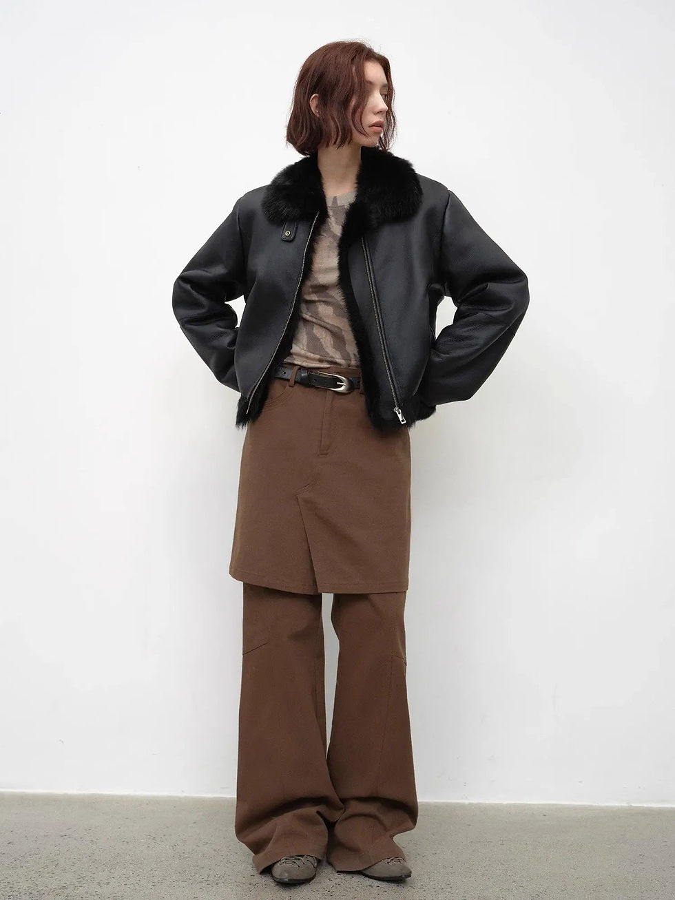 Thumbnail: Motorcycle-Style Toscana Wool Shearling Jacket