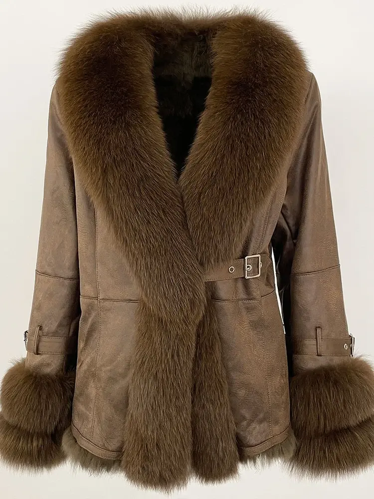 Thumbnail: Women's Winter Real Fur Coat with Fox, Raccoon, and Rabbit Fur