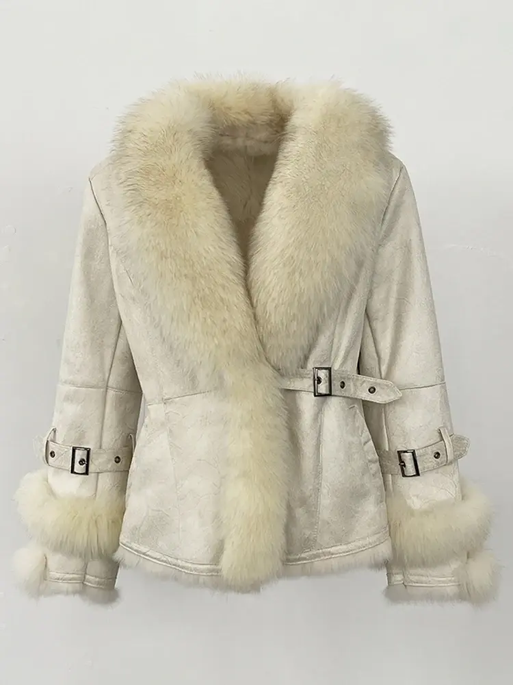 Thumbnail: Women's Winter Real Fur Coat with Fox, Raccoon, and Rabbit Fur