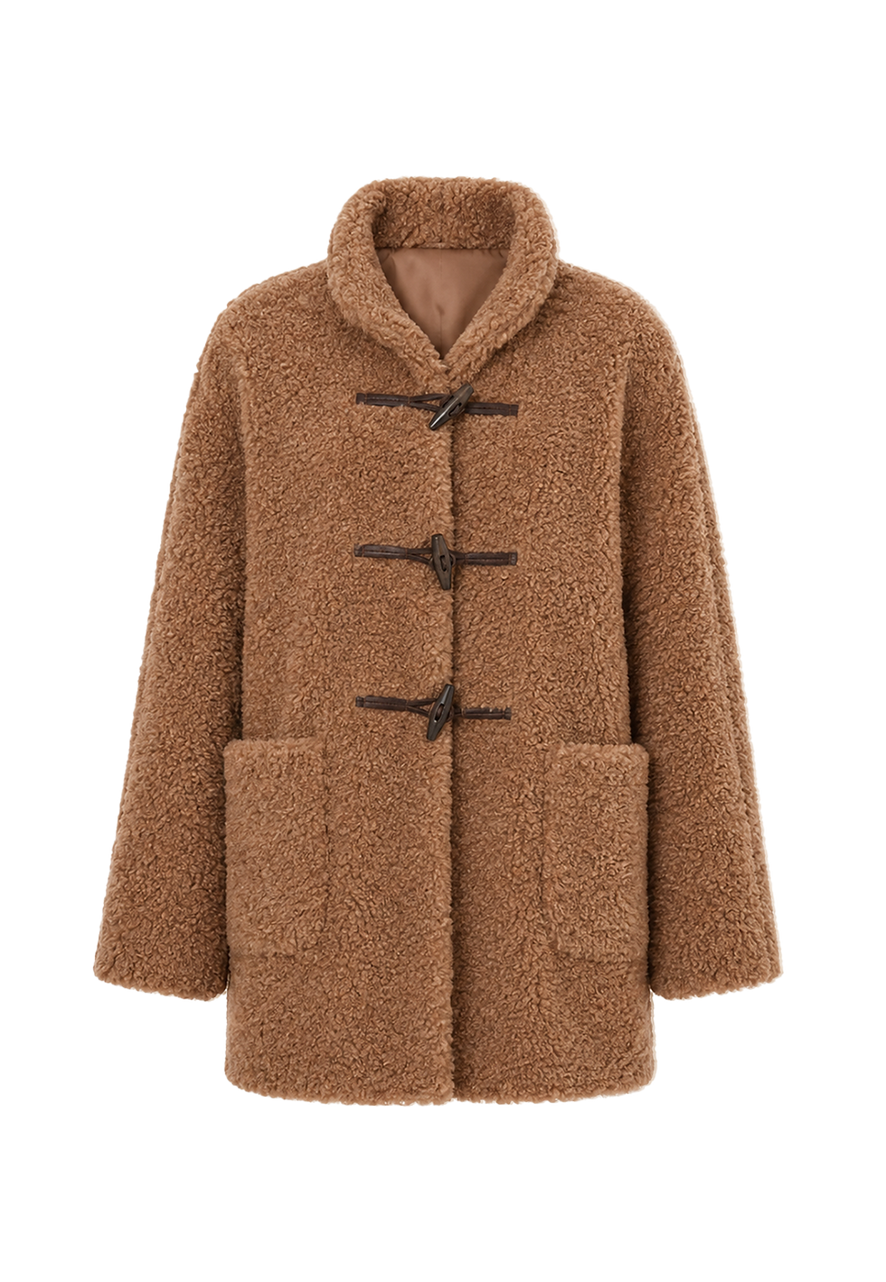 Thumbnail: Fireladyfur Women's Faux Leather Shearling Jacket - Stand Collar Wool Coat Curly