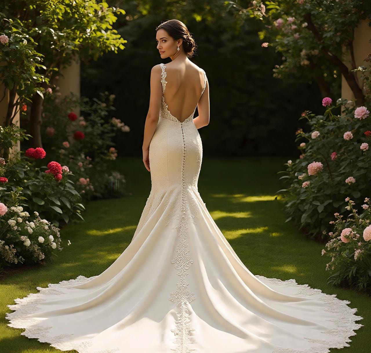 The Celestia Open-Back Gown