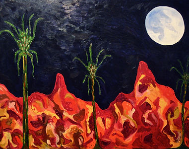"Spider Trees", 100cm x 75cm, oil on canvas