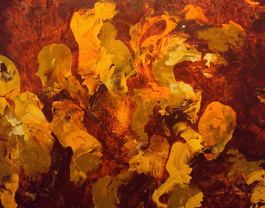 "Solar Souls Run Dry", 100cm x 75cm, acrylic and oil on canvas