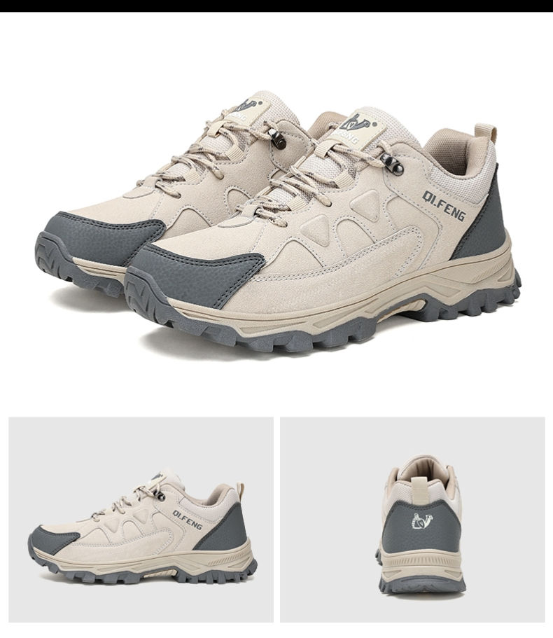 Thumbnail: Hiking Shoes Winter Retro Leather Outdoor Off-Road Black Antiskid Trail Running 