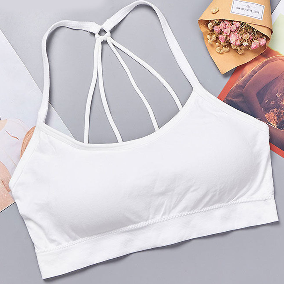 Thumbnail: Sports Underwear Women Yoga Fitness Seamless Crop Top Wide Letter Straps Comfort