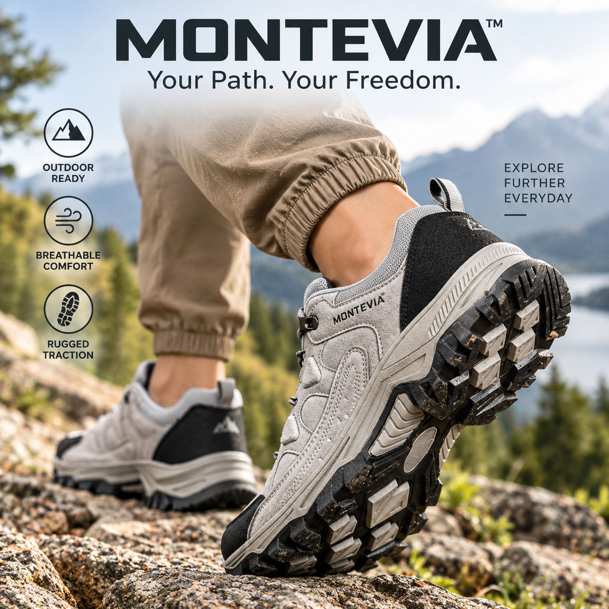 Hiking Shoes for Men & Women – Breathable Outdoor Walking Sneakers