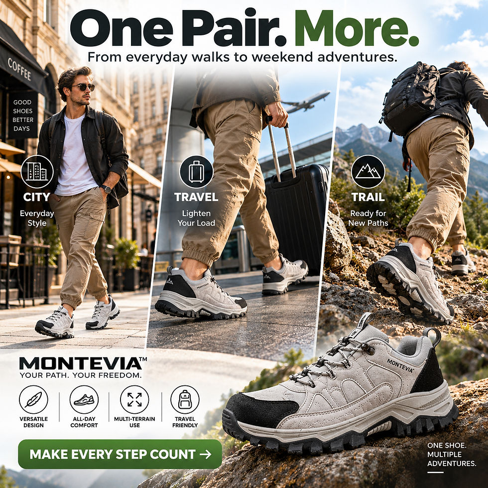 Thumbnail: Hiking Shoes for Men & Women – Breathable Outdoor Walking Sneakers