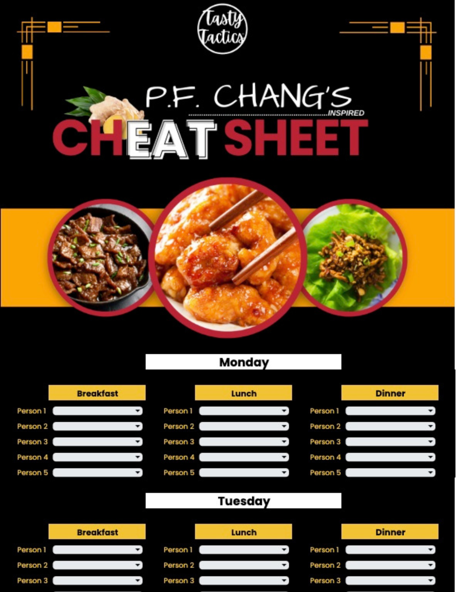 P.F. Chang's-Inspired Automated Plan (Google Sheets Download)