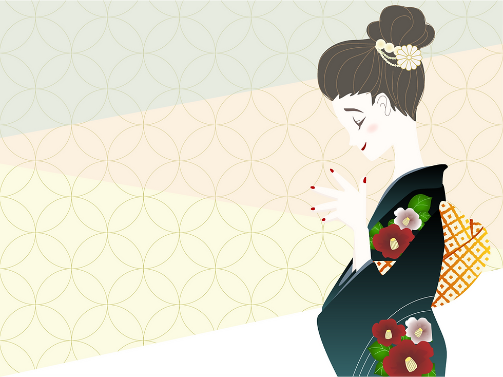 着物姿の女性イラスト