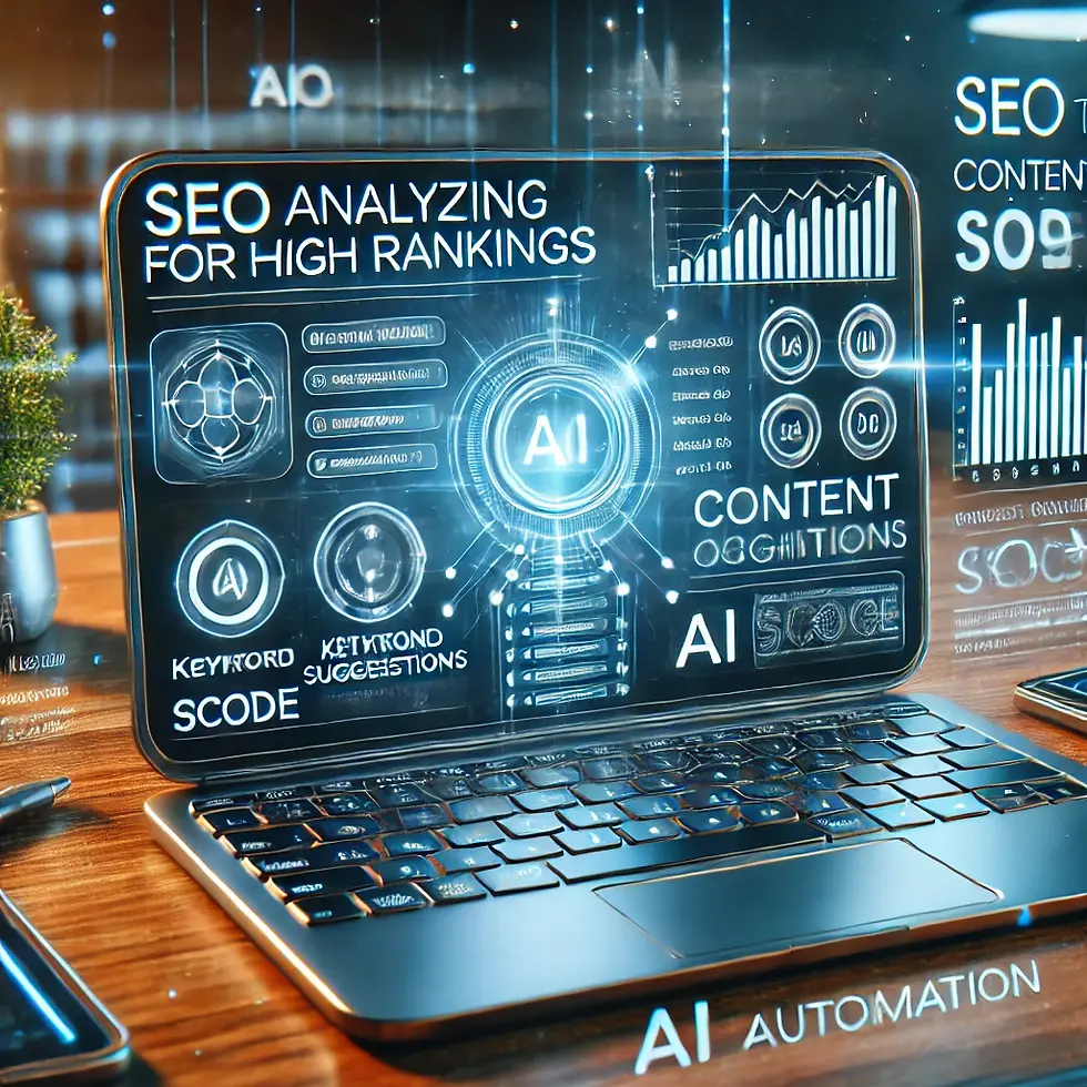 An AI-powered SEO tool analyzing and optimizing a blog post for better rankings.