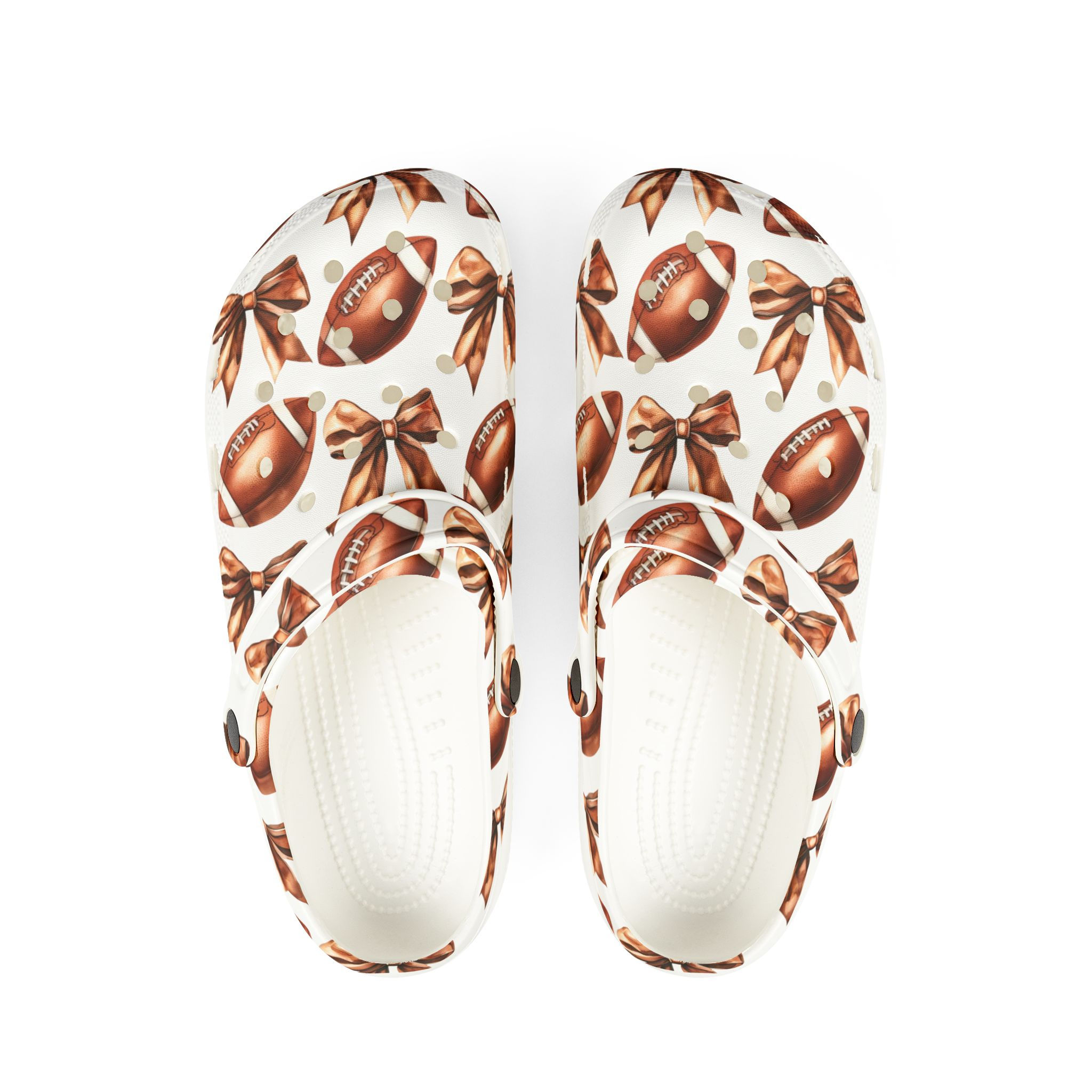 Balls and Bows Foam Rubber Shoes (AOP)