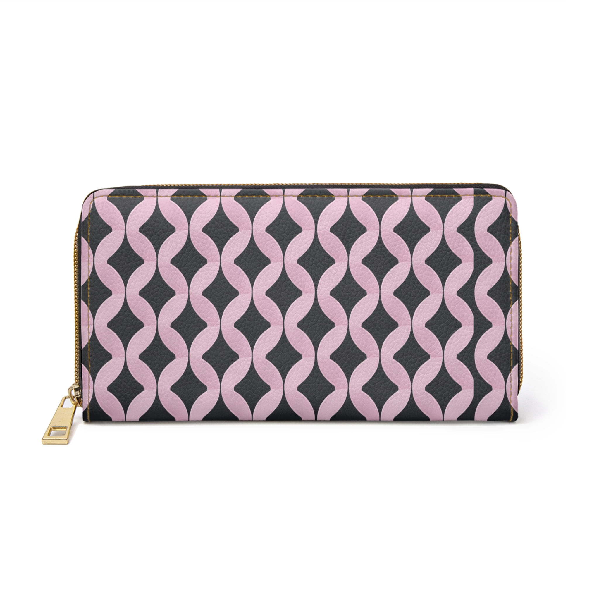 Pink and Black Zipper Wallet