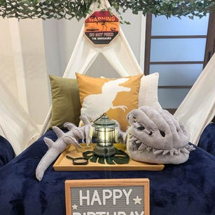kids dinosaur sleepover party