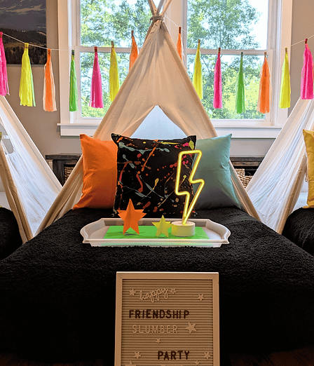 Our Glow All Night theme is picture for kids of all ages and genders celebrating a birthday party or group celebration.