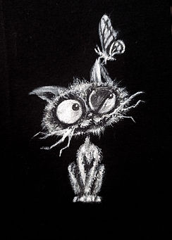 Gato de schrödinger pintado a mano por Kuzen Sahapor encargo. Leggins, mallas