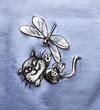 Gato de schrödinger pintado a mano por Kuzen Sahapor encargo. Leggins, mallas niña, niño, personalizadas