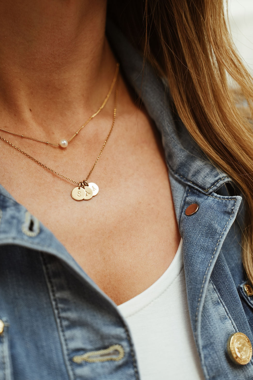 Thumbnail: "Love Letters" - Small Gold Initial Necklace