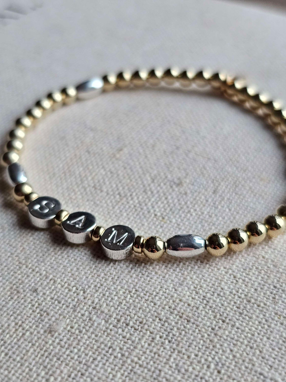 Thumbnail: Strength - Mixed Metal Personalised Bracelet 