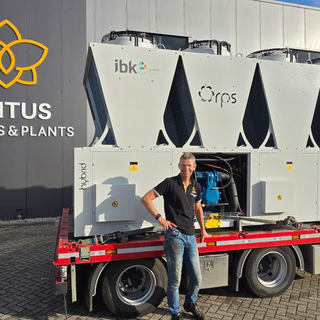 Grootste lucht-water warmtepomp op propaan voor orchideeënkwekerij in Waddinxveen
