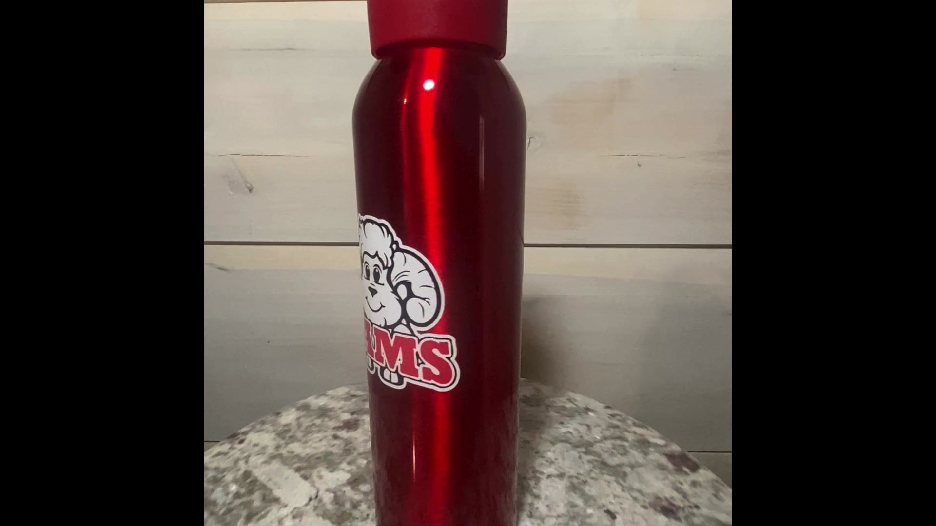 Rams - 20 oz. Slender Aluminum Water Bottle