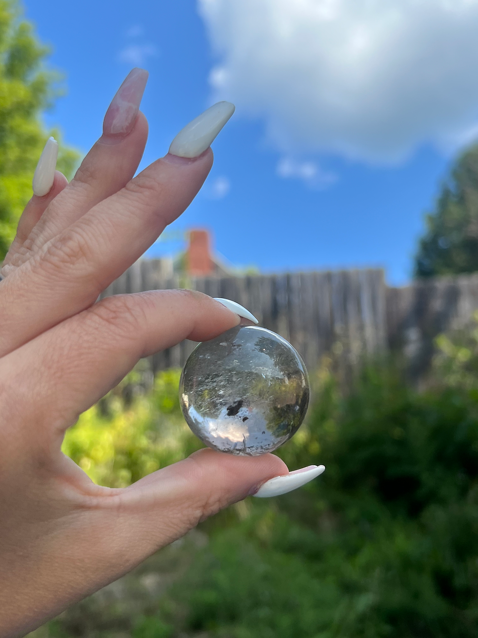 Lodalite Ruralated Quartz Sphere
