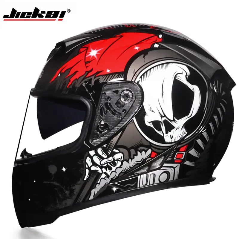 Thumbnail: Full Face Racing Helmets Double Visor Racing Motocross Casco Modular Moto Helmet