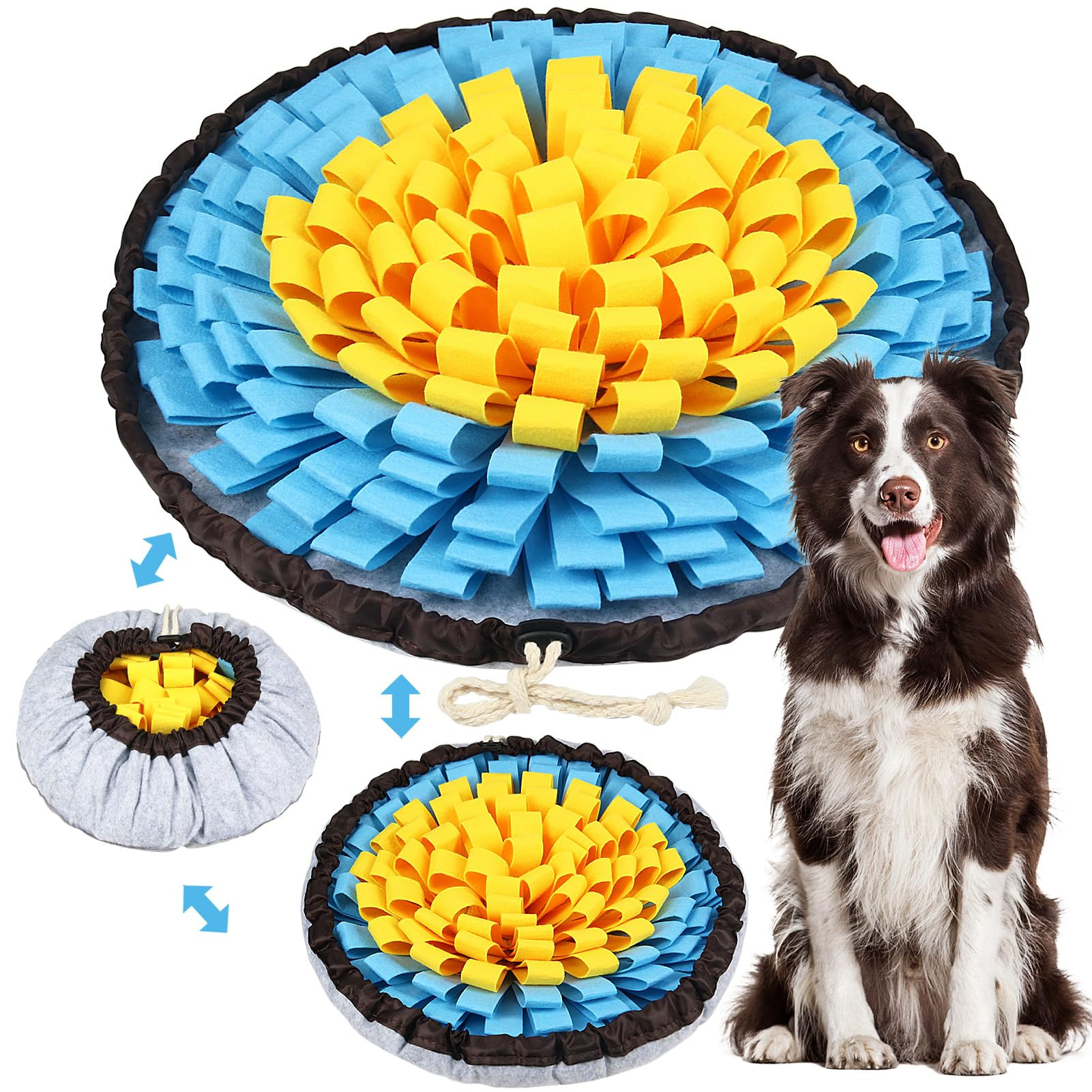 Vivifying Snuffle Mat for Dogs Adjustable Sniff Mat for Slow Eating and Keep Bus