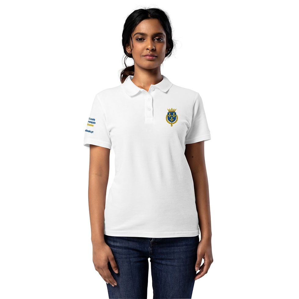 Miniature : Polo femme blanc logo en couleur