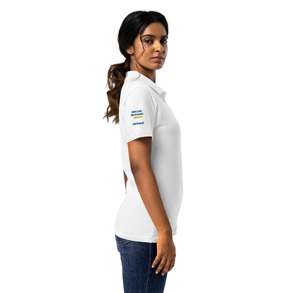 Miniature : Polo femme blanc logo en couleur