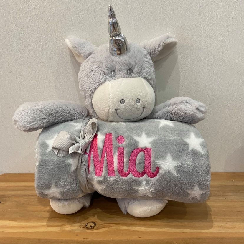 Miniature : Plaid doudou licorne