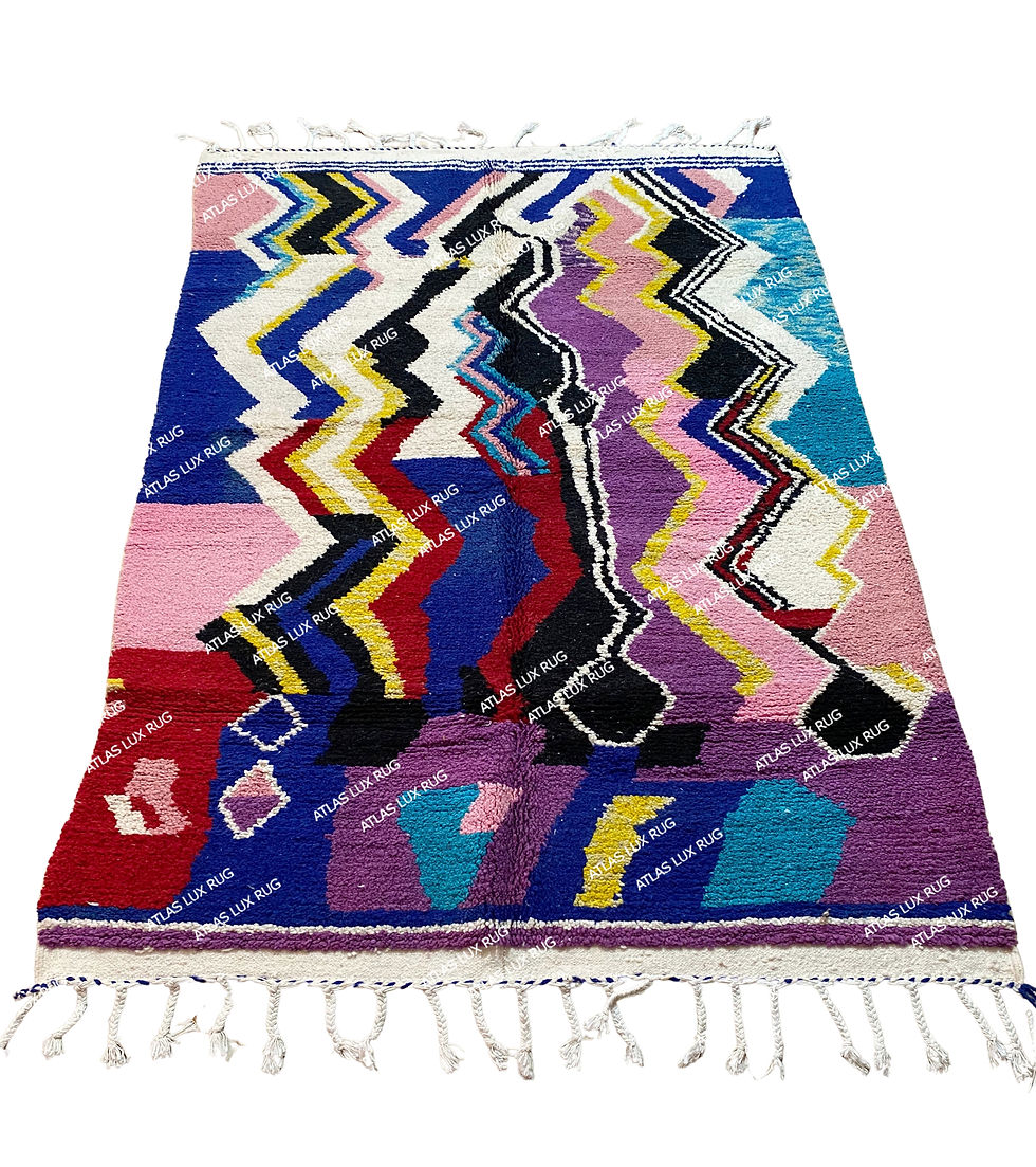 Thumbnail: Moroccan rug hand knotted - Beni ourain rug - All wool berber rug - Custom rug
