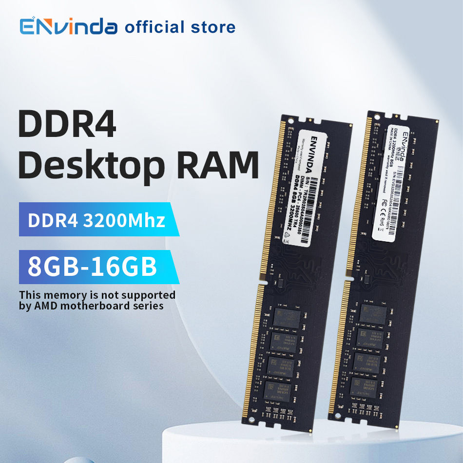 ENVINDA DDR4 PC RAM Memoria 8GB 16GB 3200MHz DIMM Desktop Computer Memory Rams N