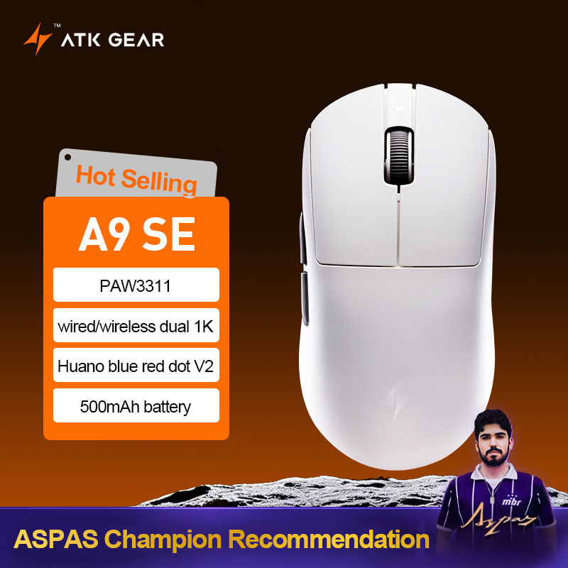 Thumbnail: ATK Dragonfly A9 Ultra Wireless Gaming Mouse PAW3950 Ultra Lightweight Tri-mode 