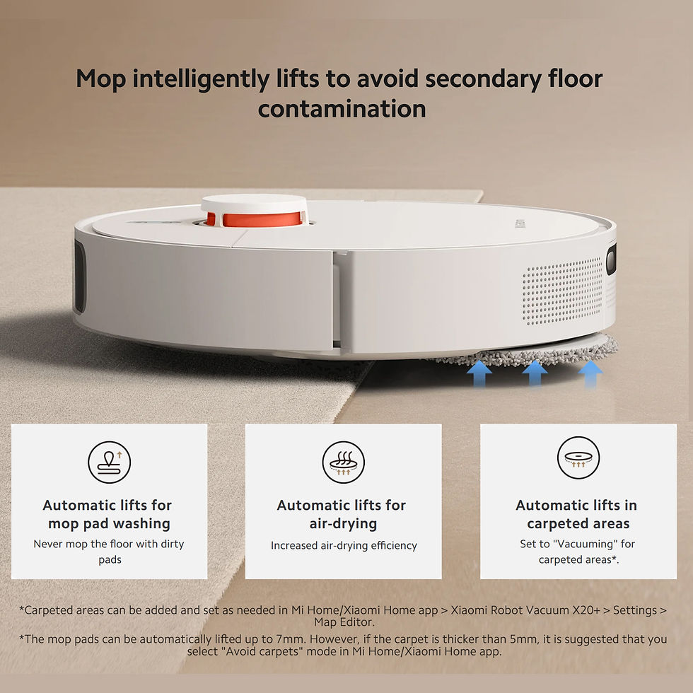 Thumbnail: Xiaomi Robot Vacuum X20+ 6000Pa LDS Laser Navigation 4L Water Tank All-in-one Ba