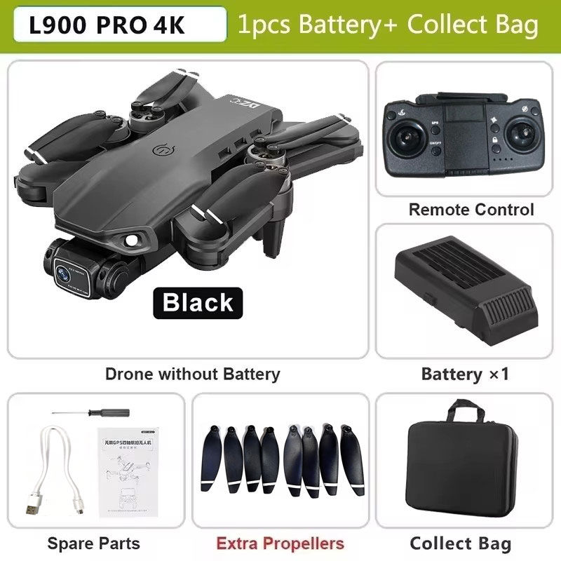 Thumbnail: L900 Pro GPS Drone 4K Professional HD Dual Camera 5G Wifi Photography Brushless 