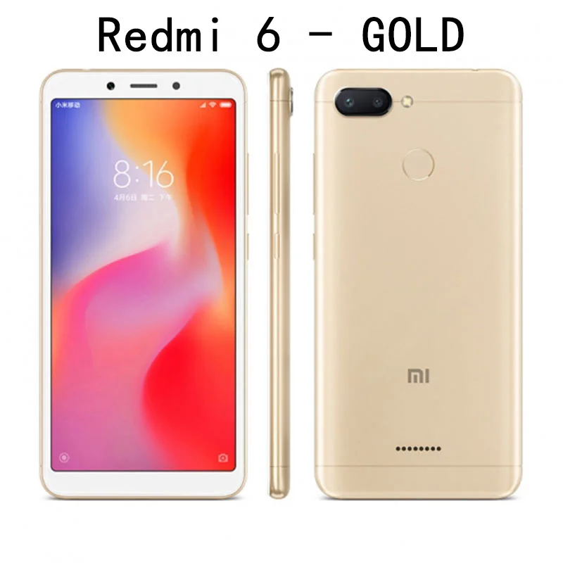Thumbnail: Global Rom Original Xiaomi Redmi 6 4GB 64GB 13000mAh celular googleplay Fingerpr