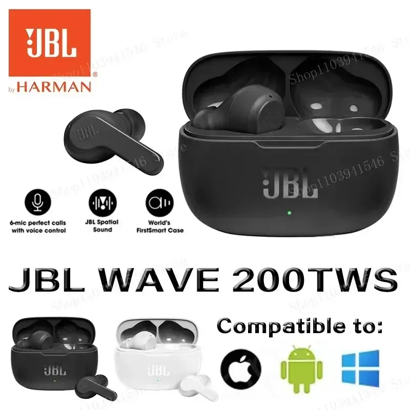 JBL WAVE 200TWS Features True Wireless Earbuds JBL W200 tws Bluetooth 5.0 Earpho
