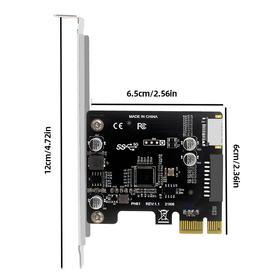 Thumbnail: Computer PCI-E To USB 3.0 Type C Front Panel Adapter 19PIN PCI-E To USB 3.0 Hub 