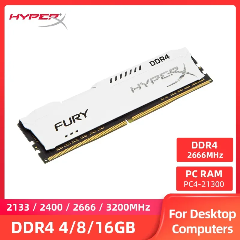HyperX Fury Memory RAM DDR4 4GB 8GB 16GB 3600MHz 3200MHz 2666MHz 2400MHz 2133MHz