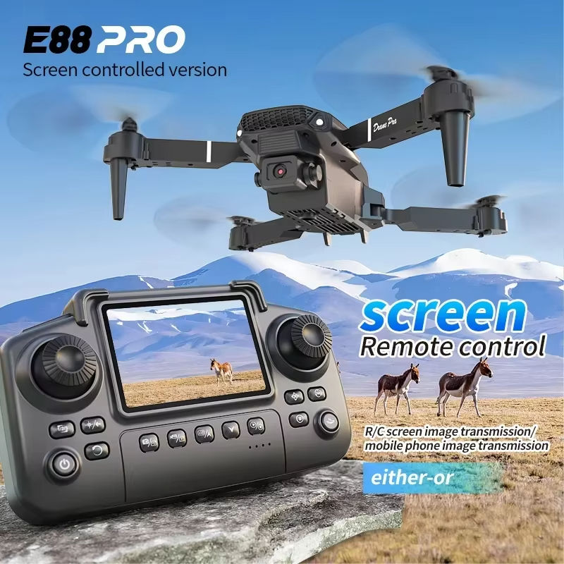 Thumbnail: E88PRO Drone 8K 5G HD Dual Camera Aerial Photography Remote control screen displ