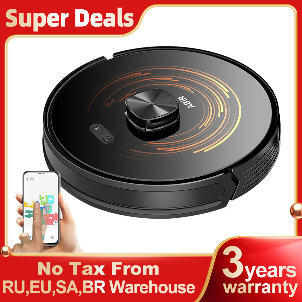 Robot Vacuum Cleaner ABIR X9,Laser Lidar,6500pa Suction,Multi-Floor Map,Dual UV