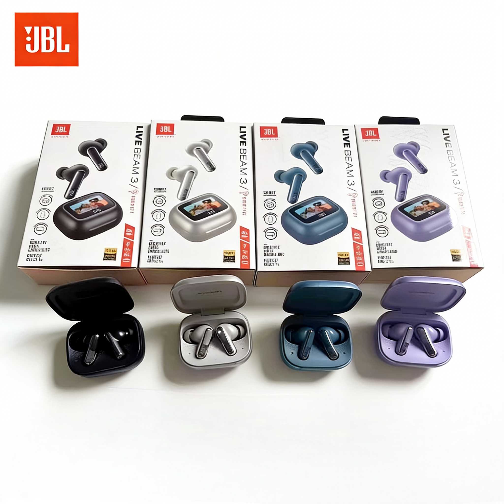 JBL Live Beam 3 True Wireless Earbuds Noise Cancelling Technology 6 Microphones